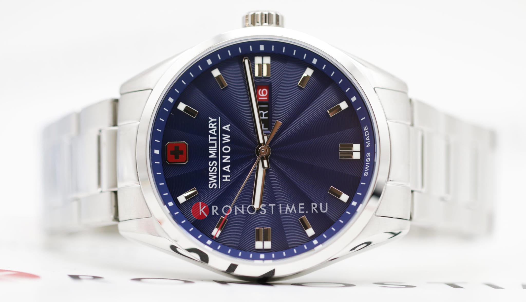 Swiss Military Hanowa Swiss Military Hanowa Maxed SMWGH0001602 кварцевые мужские часы часы крупный план синий циферблата